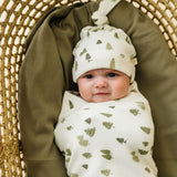 Organic Swaddle Blanket & Hat - Alpine