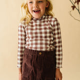 Organic Tee and Corduroy Skirt Set - Plum