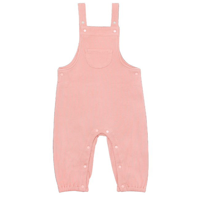 Waffle Overalls - Dusty Rose - HoneyBug 