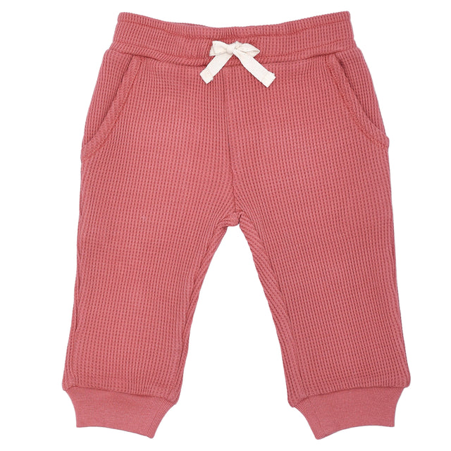 Waffle Joggers - Terra Cotta - HoneyBug 