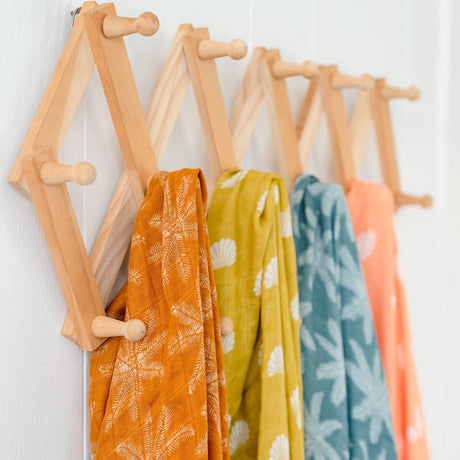 Bamboo + Cotton Muslin Swaddle Wrap Lemon - Daisy Print