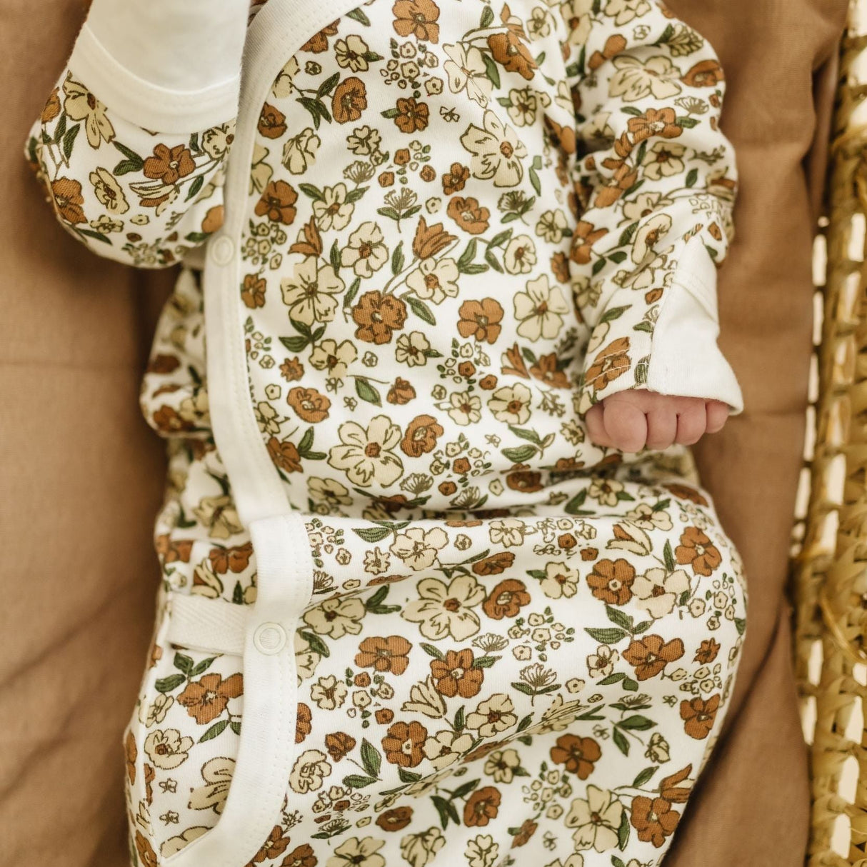 Organic Kimono Knotted Sleep Gown - Daffodil