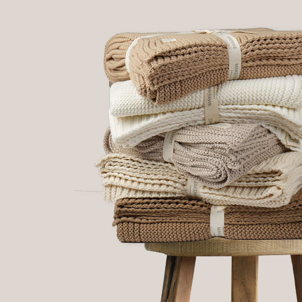 Chunky Knit Throw Blanket - Ivory