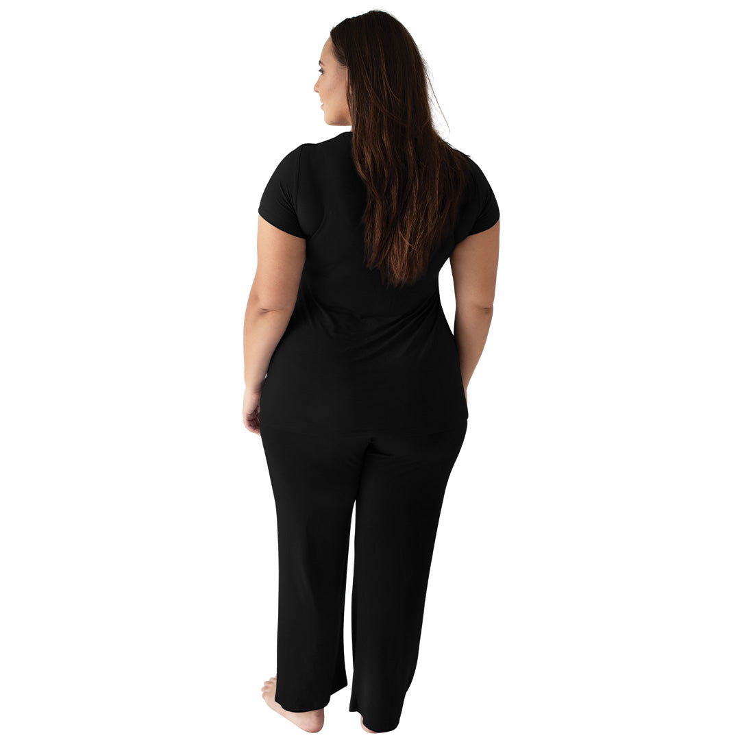 Davy Nursing & Maternity Pajama Set | Black - HoneyBug 