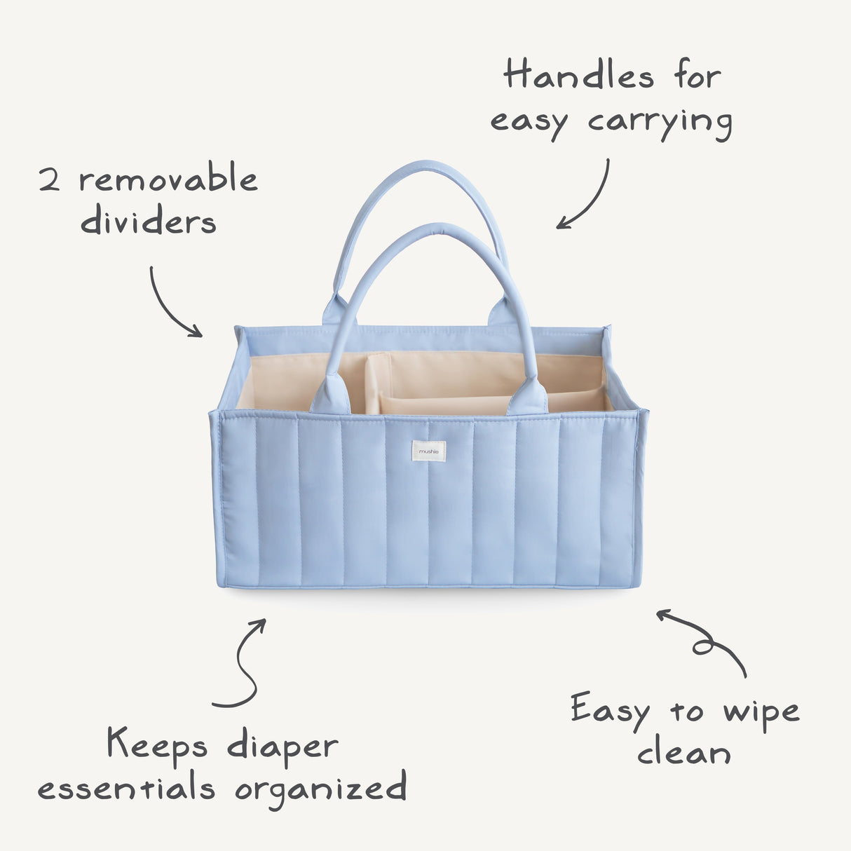 Diaper Caddy - Blue Flowers