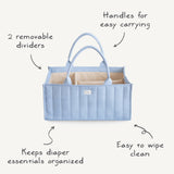 Diaper Caddy - Blue Flowers