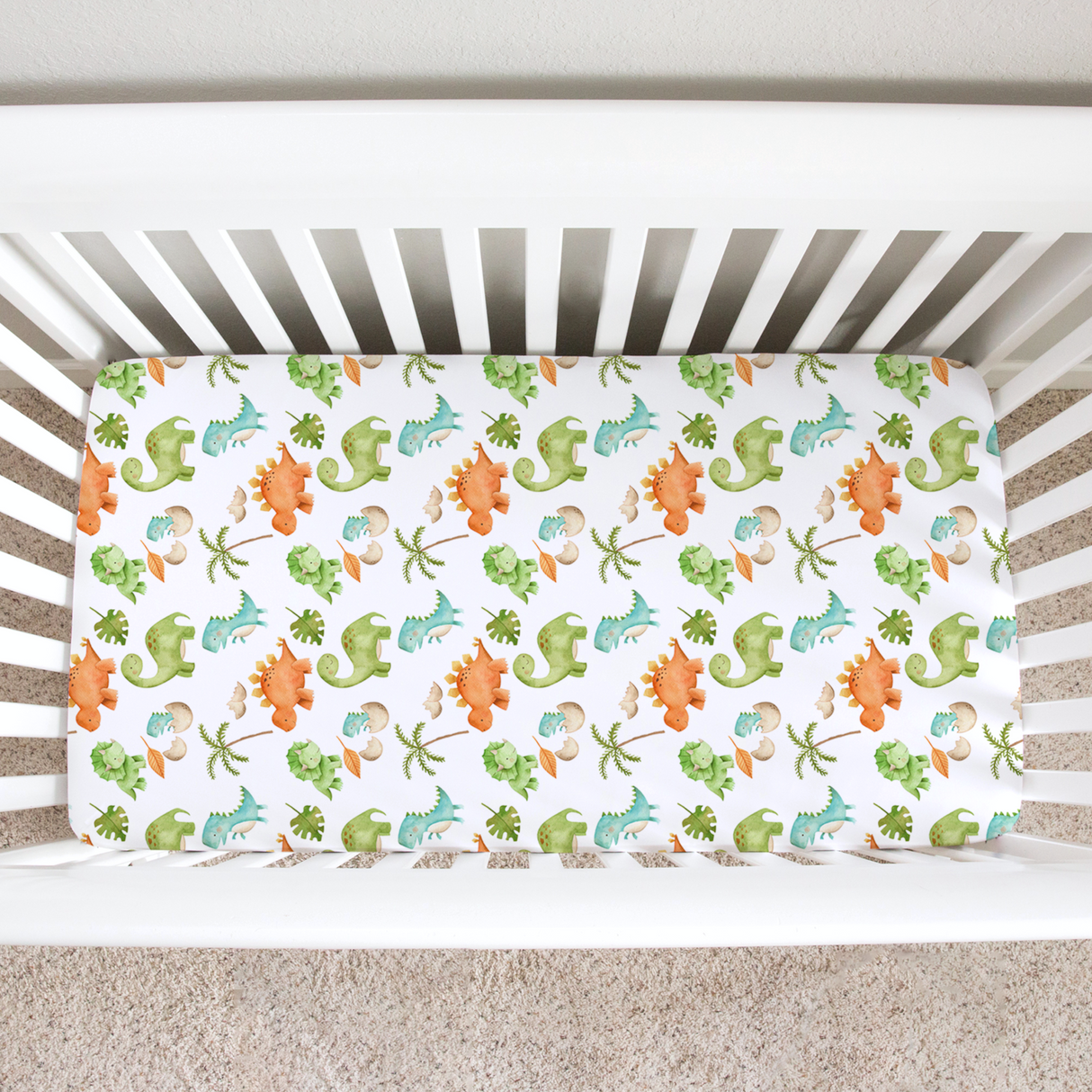 Fitted Crib Sheet - Dinosaurs