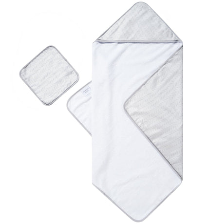 Gray Dash Hooded Towel Set - HoneyBug 