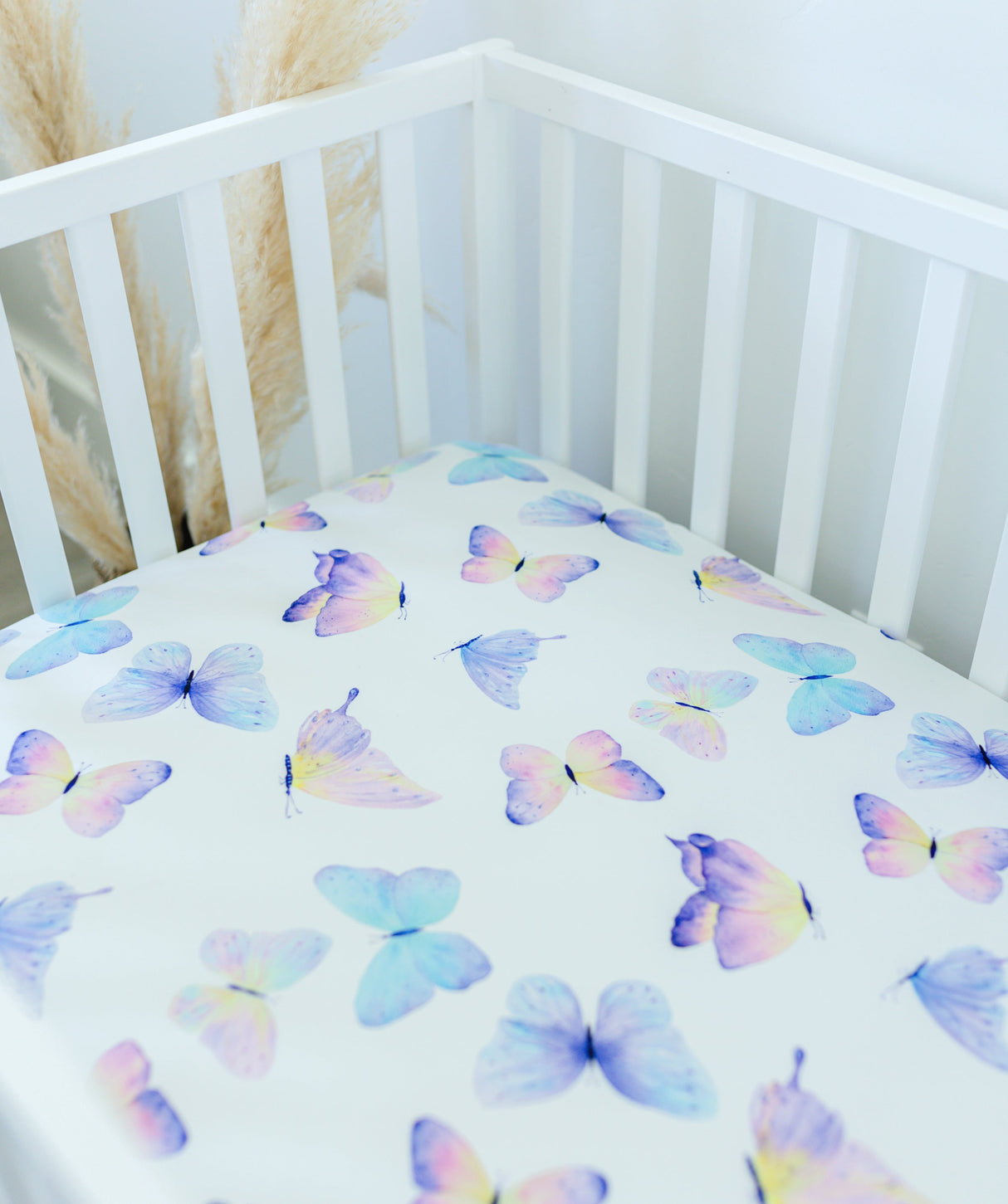 Fitted Crib Sheet - Butterfly