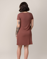 Eleanora Bamboo Maternity & Nursing Dress | Redwood - HoneyBug 