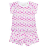 Emery Girls' Short Set - Birthday Cake Pink - HoneyBug 