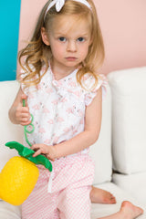 Pink Flamingo Onesie with Bows - HoneyBug 