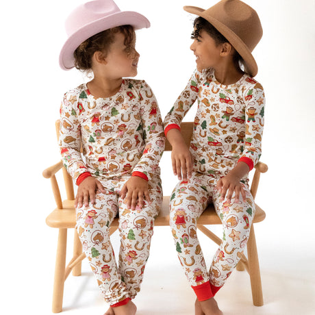 Long Sleeve Loungewear Set - Cowgirl Christmas - HoneyBug 