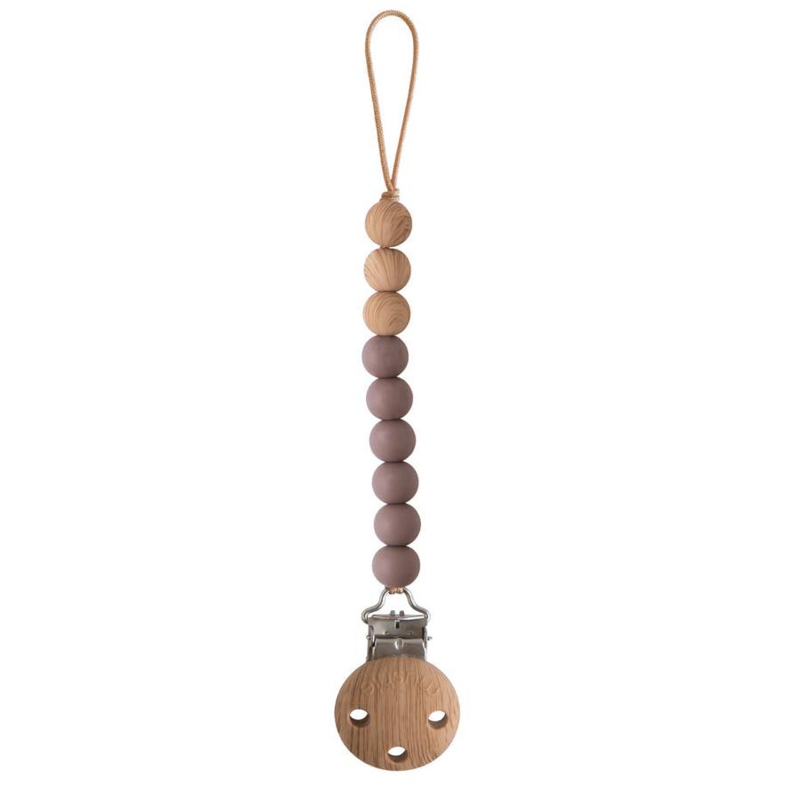 Silicone Pacifier Clip | Eva - Ash - HoneyBug 