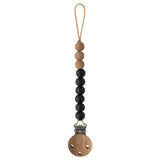 Silicone Pacifier Clip | Eva - Black - HoneyBug 