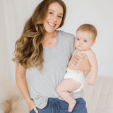 Everyday Nursing & Maternity T-shirt | Grey Heather - HoneyBug 