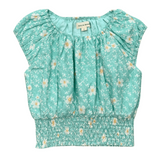 Eyelet Peasant Top