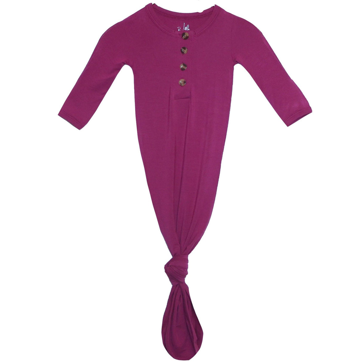 Knotted Baby Gown - Fuschia