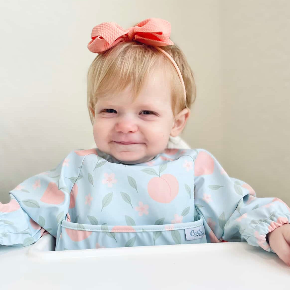 The Grayson Long Sleeve Bib - Peach Blossom