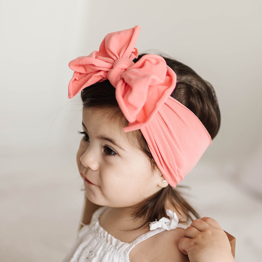 Baby Bloom Bows: Coral - HoneyBug 