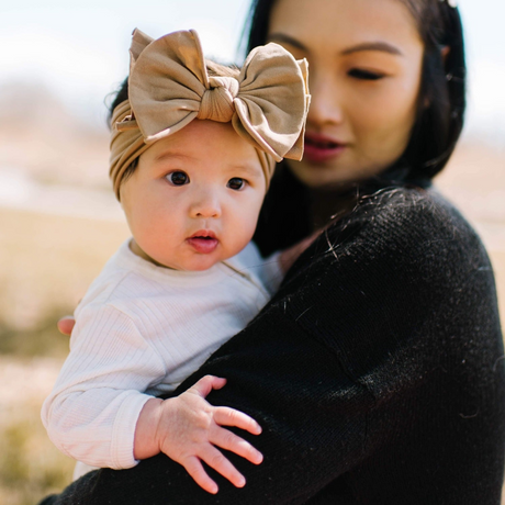 Baby Bloom Bows: Latte - HoneyBug 