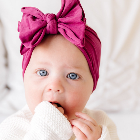 Baby Bloom Bows: Raspberry - HoneyBug 