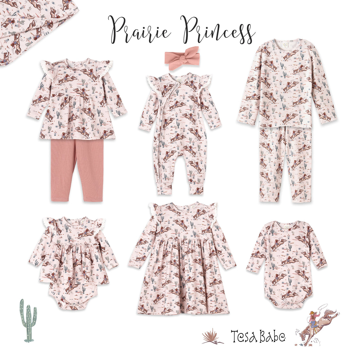 Prairie Princess Baby Girl's Western Bamboo Top & Legging - HoneyBug 