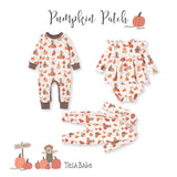 Pumpkin Patch Skirted Bodysuit – Bamboo Fall Baby Outfit - HoneyBug 