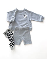 Biker Shorts Set | Gray - HoneyBug 