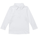 Finn Pima Cotton Long Sleeve Polo for Boys - White - HoneyBug 