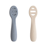 First Feeding Baby Spoons 2-Pack - Tradewinds/Shifting Sand - HoneyBug 