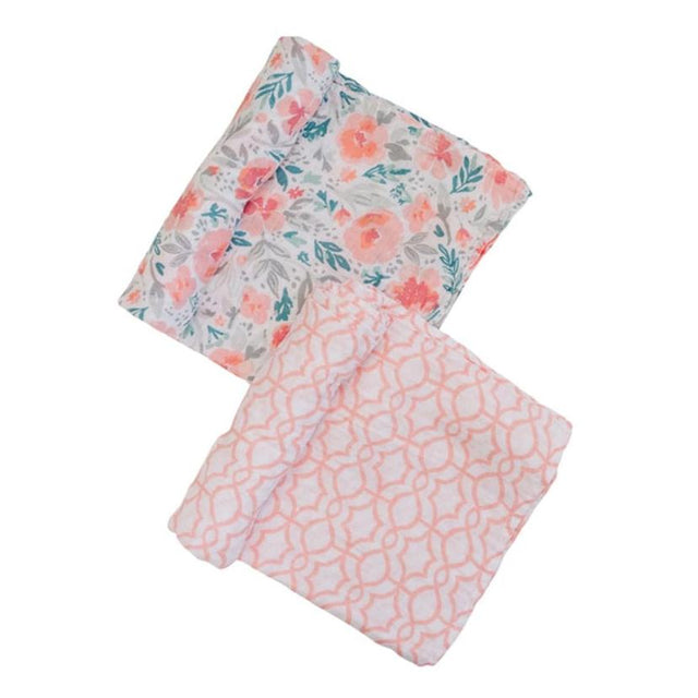 Floret + Trellis Premium Cotton Muslin Swaddle Blanket Set - HoneyBug 