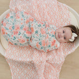 Floret + Trellis Premium Cotton Muslin Swaddle Blanket Set - HoneyBug 