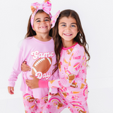 On Game Days We Wear Pink Cha Cha Leggings and Graphic Set - HoneyBug 