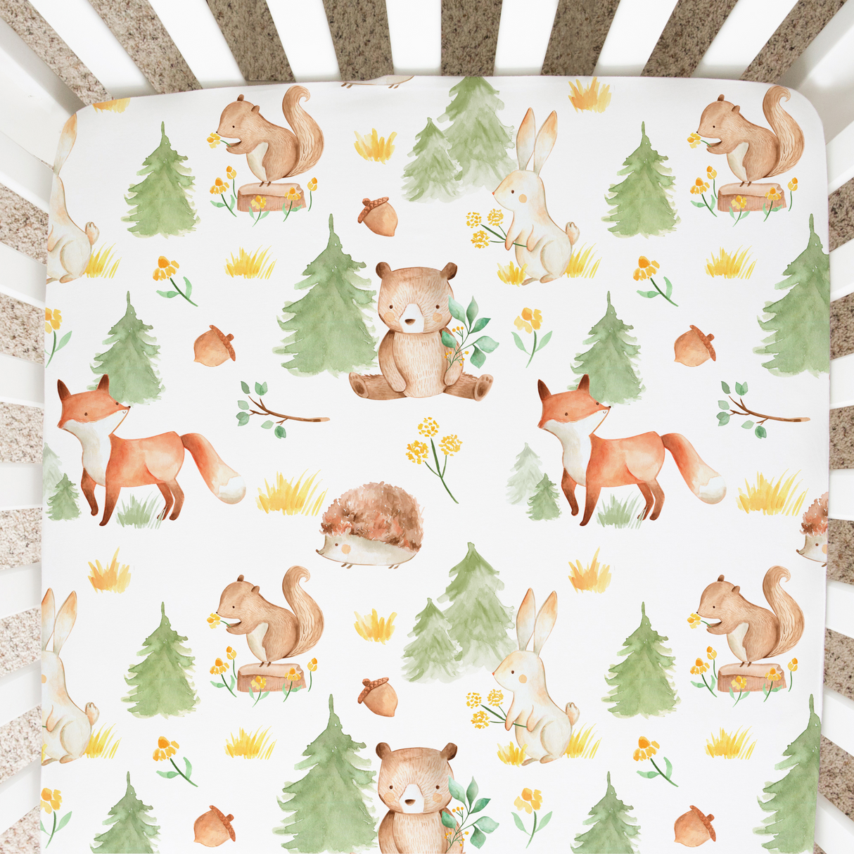 Fitted Crib Sheet - Forest Friends