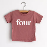 Four Modern Birthday Shirt Kids Tee - HoneyBug 