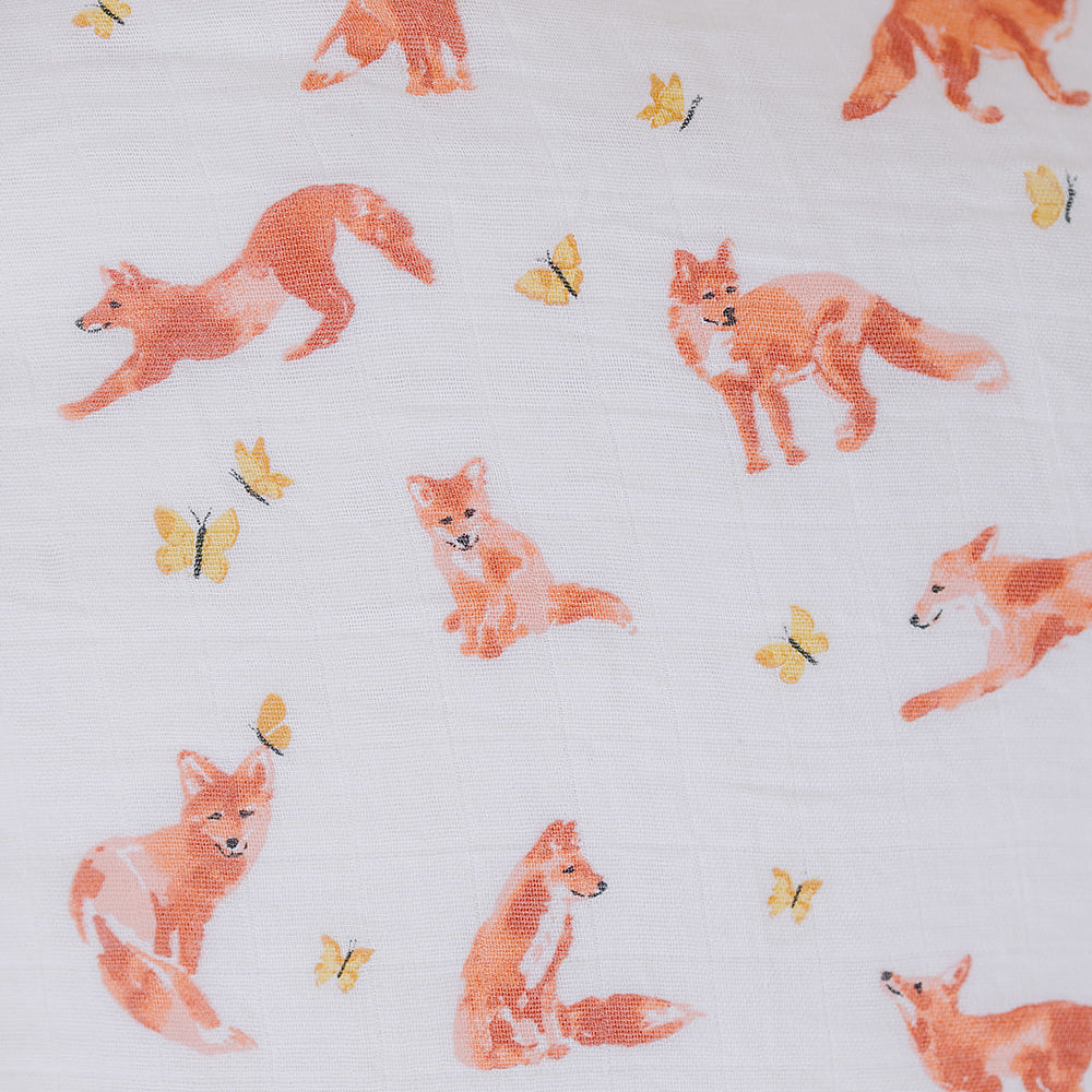 Fox Tales + Prairie Oh So Soft Muslin Swaddle Blanket Set - HoneyBug 