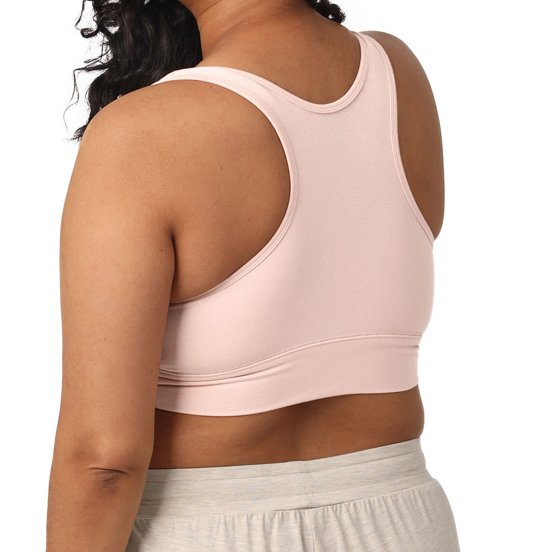 French Terry Racerback Nursing & Sleep Bra | Soft Pink - HoneyBug 