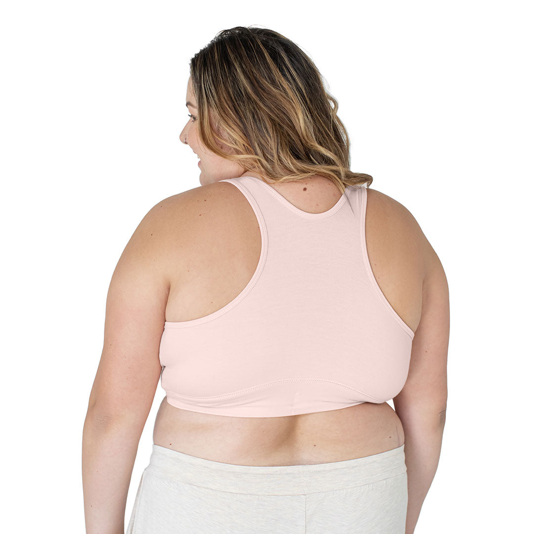 French Terry Racerback Nursing & Sleep Bra | Soft Pink - HoneyBug 