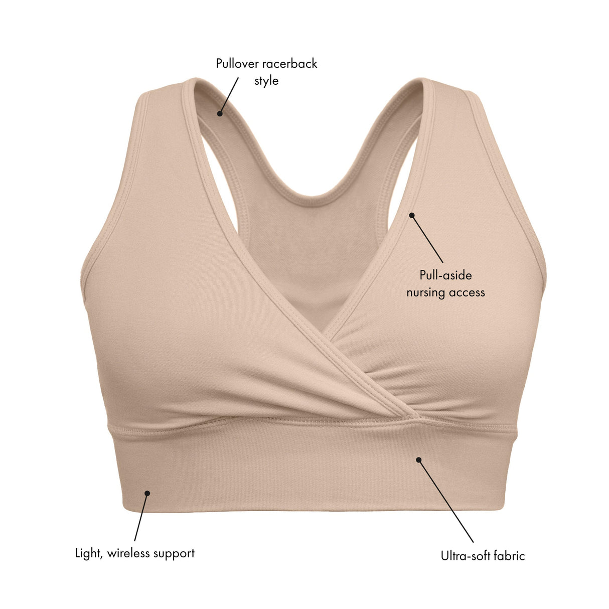 French Terry Racerback Nursing & Sleep Bra | Twilight - HoneyBug 