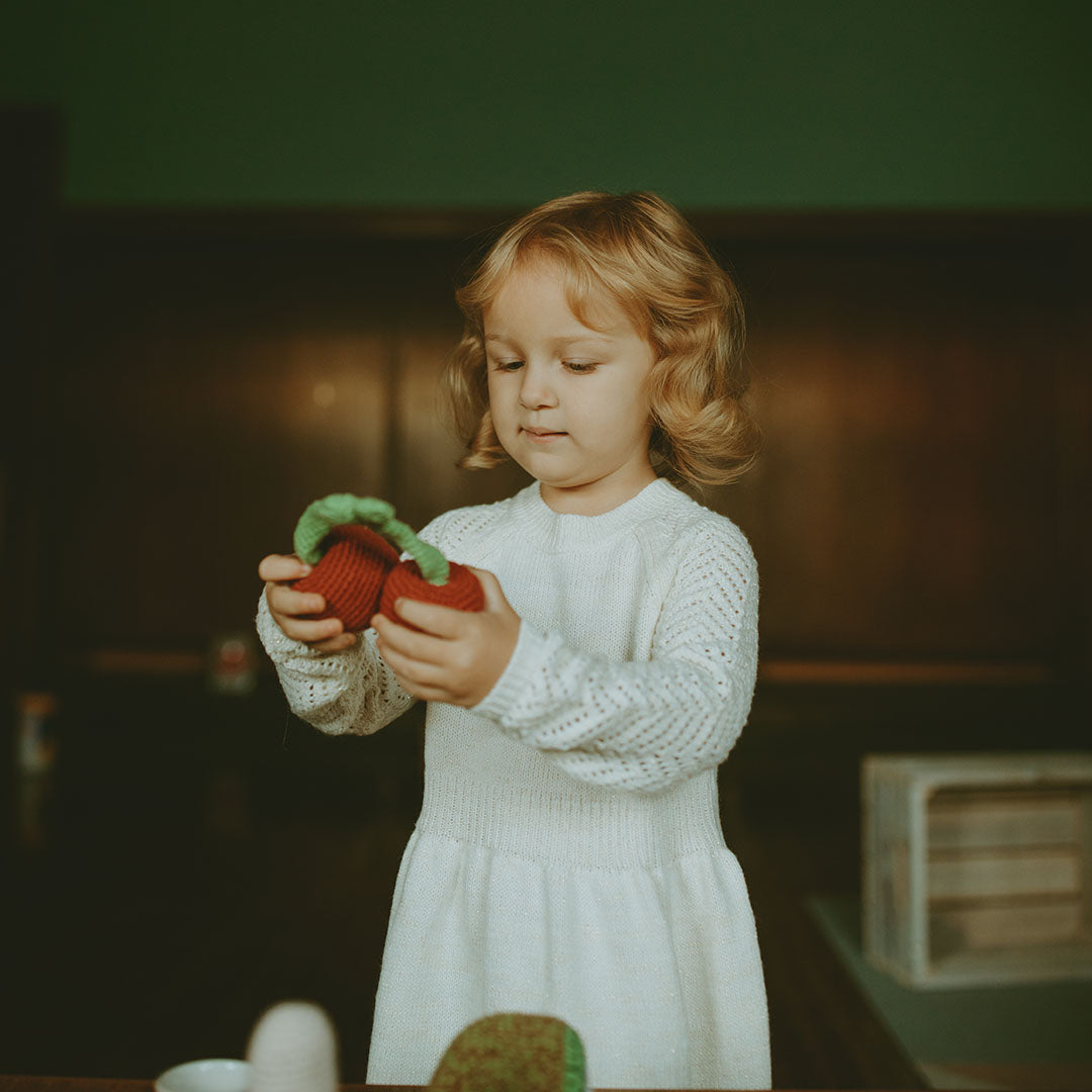 Pretend Play Food Rattle - Red Cherry