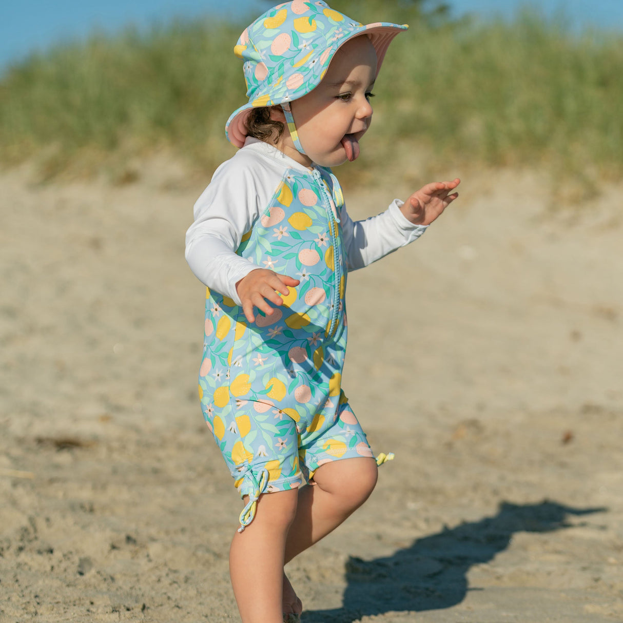 Lemon Drops Reversible Bucket Hat - HoneyBug 