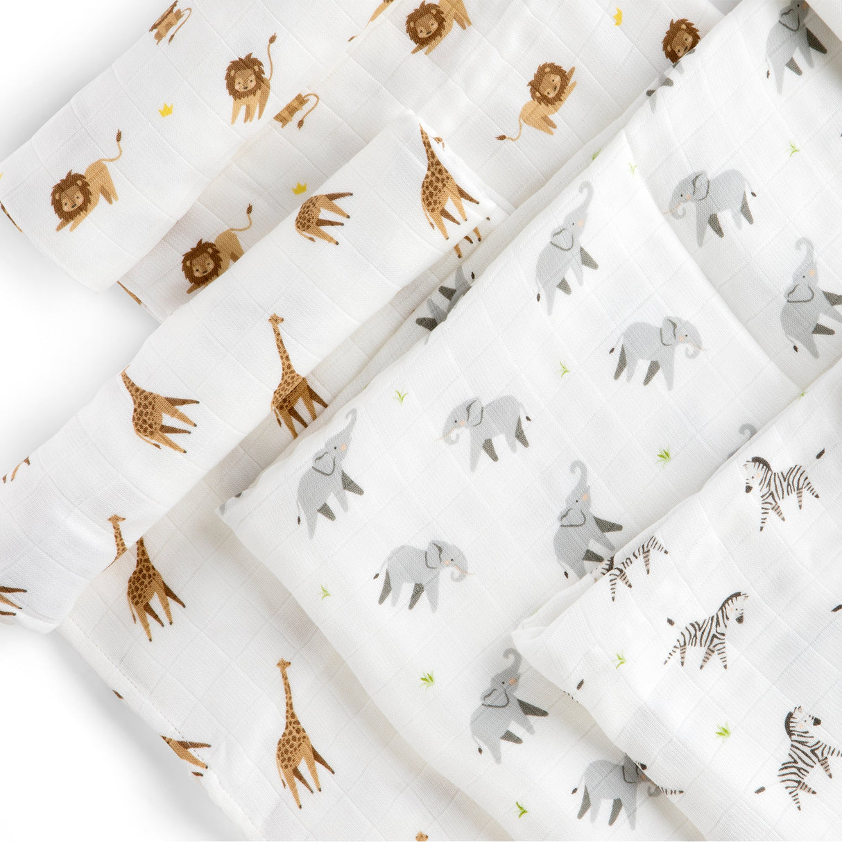 Lion & Elephant Swaddle Set