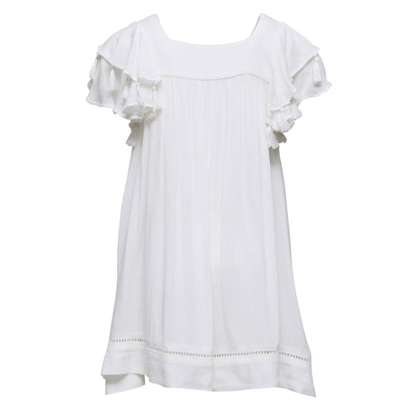 White Tassel Time Beach Dress - HoneyBug 