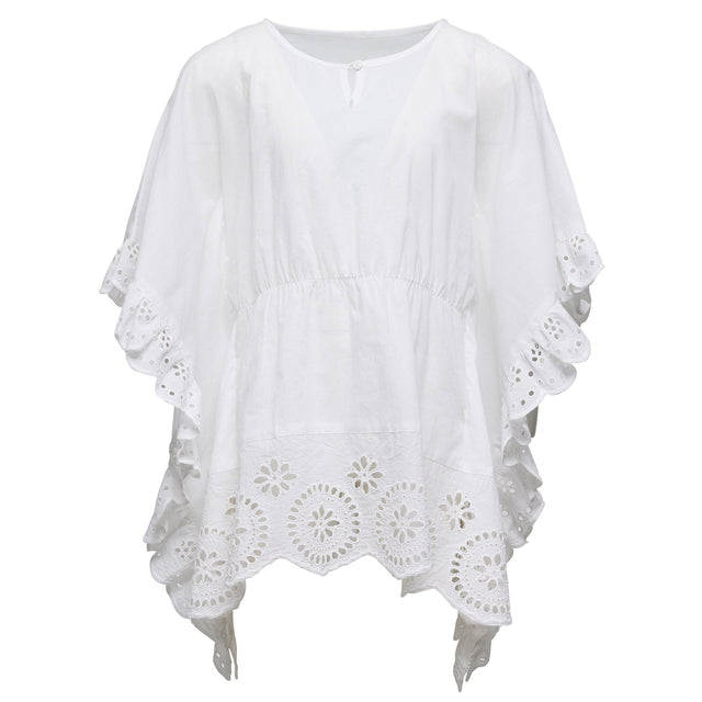 Cesci White Eyelet Cover Up - HoneyBug 