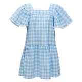 Cornflower Gingham Beach Dress - HoneyBug 