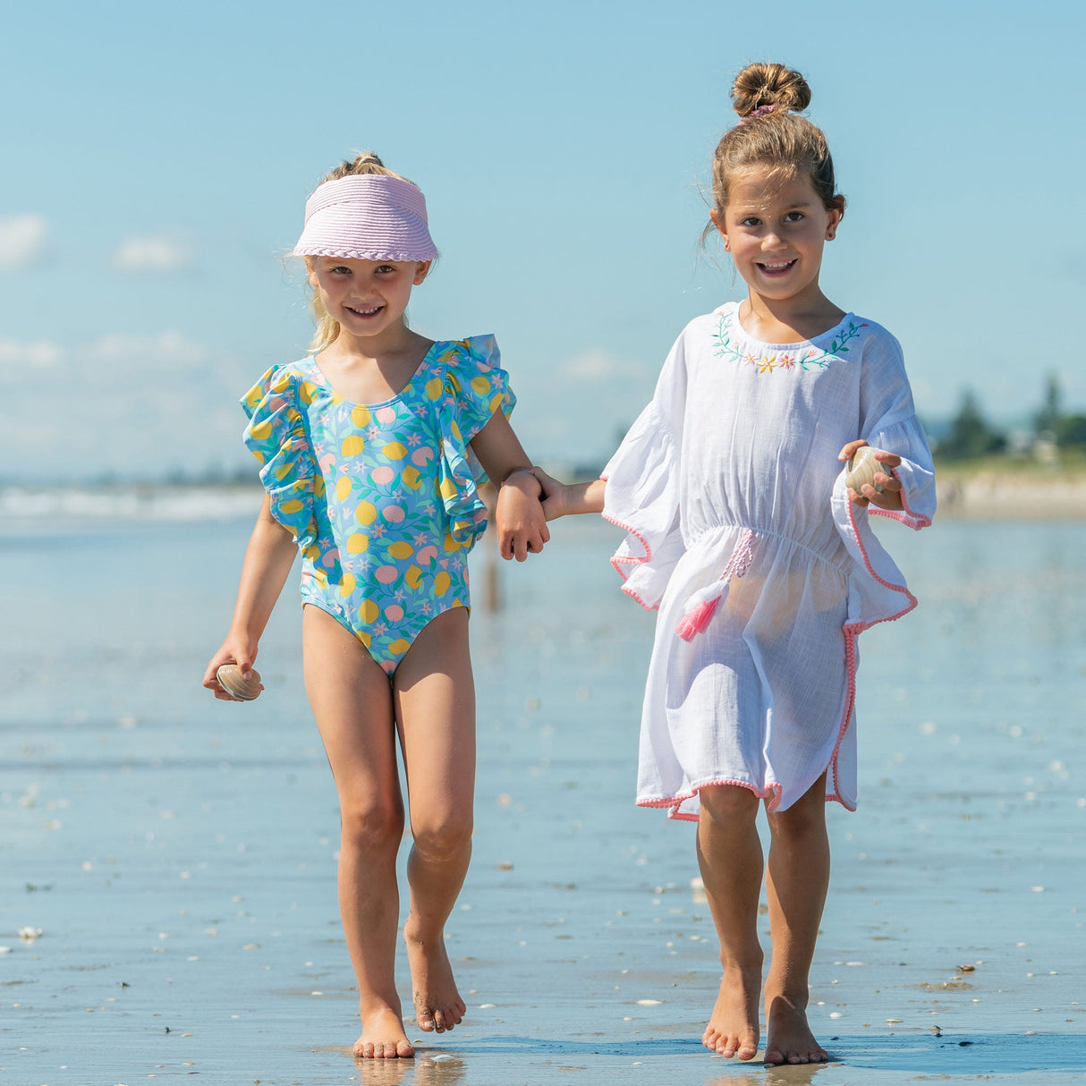 Lemon Drops Wide Frill Swimsuit - HoneyBug 