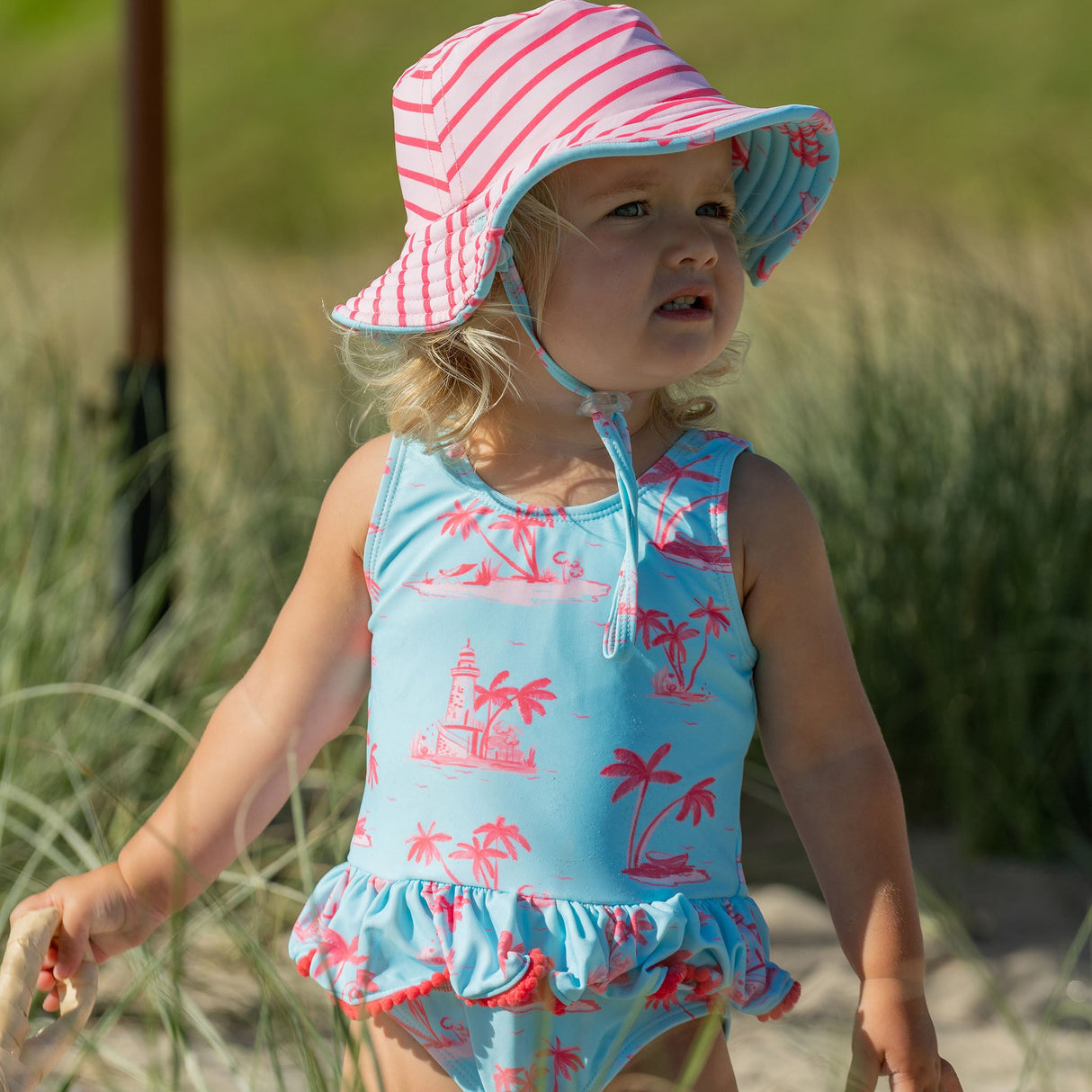 Lighthouse Island Sustainable Skirt Swimsuit - HoneyBug 