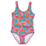 Geo Melon Sustainable Tie Back Swimsuit - HoneyBug 