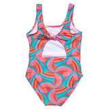 Geo Melon Sustainable Tie Back Swimsuit - HoneyBug 